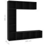 TV cabinet and bookcase 3 pieces black 180x30x180 cm by vidaXL, Bookcases and shelves - Ref: Foro24-278789, Price: 190,33 €, ...