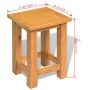 Solid oak wood side table 27x24x37 cm by vidaXL, Side tables - Ref: Foro24-244207, Price: 35,55 €, Discount: %