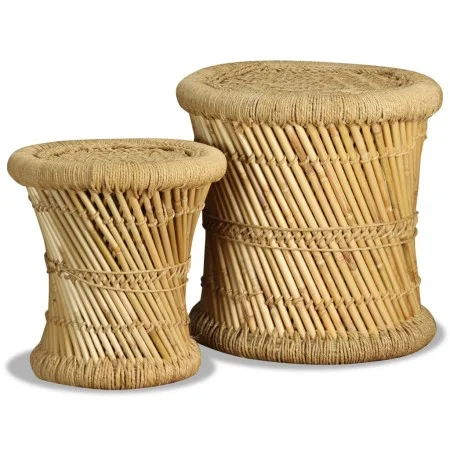 Taburetes de cocina 2 unidades bambú y yute de vidaXL, Taburetes y sillas plegables - Ref: Foro24-244221, Precio: 66,97 €, De...