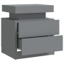 Gray engineered wood bedside table 45x35x52 cm by vidaXL, Nightstands - Ref: Foro24-326851, Price: 108,11 €, Discount: %
