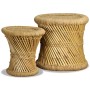 Kitchen stools 2 units bamboo and jute by vidaXL, Folding stools and chairs - Ref: Foro24-244221, Price: 67,64 €, Discount: %