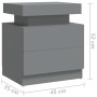Grauer Nachttisch aus Holzwerkstoff, 45 x 35 x 52 cm von vidaXL, Nachttische - Ref: Foro24-326851, Preis: 108,11 €, Rabatt: %
