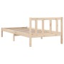 Solid pine wood bed frame 90x200 cm by vidaXL, Beds and slatted bases - Ref: Foro24-810067, Price: 65,75 €, Discount: %
