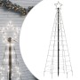 Árbol de Navidad cono con estacas 220 LEDs blanco frío 180 cm