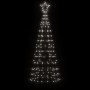 Árbol de Navidad cono con estacas 220 LEDs blanco frío 180 cm