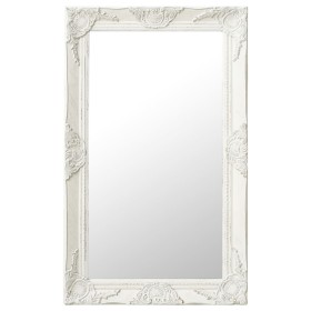 Espejo de pared estilo barroco blanco 50x80 cm de vidaXL, Espejos - Ref: Foro24-320320, Precio: 62,58 €, Descuento: %