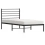 Bed frame with black metal headboard 80x200 cm by vidaXL, Beds and slatted bases - Ref: Foro24-352310, Price: 65,75 €, Discou...