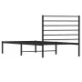 Bed frame with black metal headboard 80x200 cm by vidaXL, Beds and slatted bases - Ref: Foro24-352310, Price: 65,75 €, Discou...