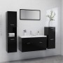 Badmöbel-Set aus schwarzem Holzwerkstoff von vidaXL, Badezimmermöbel - Ref: Foro24-3070929, Preis: 195,98 €, Rabatt: %