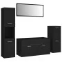 Engineered wood black bathroom furniture set by vidaXL, Bathroom furniture - Ref: Foro24-3070929, Price: 194,97 €, Discount: %