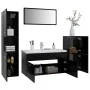 Badmöbel-Set aus schwarzem Holzwerkstoff von vidaXL, Badezimmermöbel - Ref: Foro24-3070929, Preis: 188,25 €, Rabatt: %
