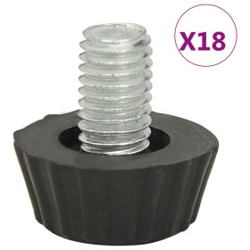 Verstellbare Möbelbeine M8 18 Einheiten schwarz von vidaXL, Gartenmöbelzubehör - Ref: Foro24-315594, Preis: 19,32 €, Rabatt: %