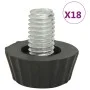 Verstellbare Möbelbeine M8 18 Einheiten schwarz von vidaXL, Gartenmöbelzubehör - Ref: Foro24-315594, Preis: 14,34 €, Rabatt: %