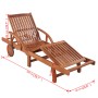 Sonnenliege aus massivem Akazienholz von vidaXL, Liegen - Ref: Foro24-42592, Preis: 179,55 €, Rabatt: %