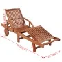 Tumbona de madera maciza de acacia de vidaXL, Tumbonas - Ref: Foro24-42592, Precio: 211,53 €, Descuento: %