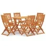 Set de comedor de jardín plegable 7 pzas madera eucalipto de vidaXL, Conjuntos de jardín - Ref: Foro24-3087152, Precio: 387,5...