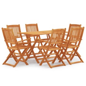 Folding garden dining set 7 pieces eucalyptus wood by vidaXL, Garden sets - Ref: Foro24-3087152, Price: 406,26 €, Discount: %