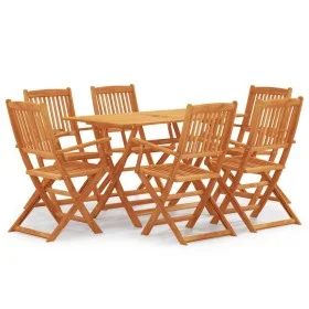 Folding garden dining set 7 pieces eucalyptus wood by vidaXL, Garden sets - Ref: Foro24-3087152, Price: 388,17 €, Discount: %