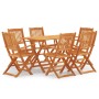 Klappbare Garten-Essgruppe 7-teilig aus Eukalyptusholz von vidaXL, Gartensets - Ref: Foro24-3087152, Preis: 406,26 €, Rabatt: %