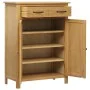 Solid oak wood shoe rack 76x37x105 cm by vidaXL, Shoe racks and shoe organizers - Ref: Foro24-247460, Price: 293,10 €, Discou...