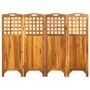 Biombo de 4 paneles madera maciza de acacia 161x2x120 cm de vidaXL, Divisores de ambientes - Ref: Foro24-311879, Precio: 125,...