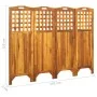Biombo de 4 paneles madera maciza de acacia 161x2x120 cm de vidaXL, Divisores de ambientes - Ref: Foro24-311879, Precio: 125,...
