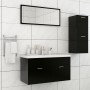 Juego de muebles de baño madera de ingeniería negro de vidaXL, Muebles de baño - Ref: Foro24-3071019, Precio: 130,87 €, Descu...
