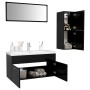 Juego de muebles de baño madera de ingeniería negro de vidaXL, Muebles de baño - Ref: Foro24-3071019, Precio: 130,87 €, Descu...