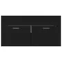 Black engineered wood bathroom furniture set by vidaXL, Bathroom furniture - Ref: Foro24-3071019, Price: 128,41 €, Discount: %