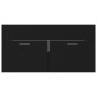 Juego de muebles de baño madera de ingeniería negro de vidaXL, Muebles de baño - Ref: Foro24-3071019, Precio: 130,87 €, Descu...