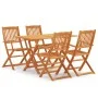 Set de comedor de jardín plegable 5 pzas madera eucalipto de vidaXL, Conjuntos de jardín - Ref: Foro24-3087151, Precio: 295,9...
