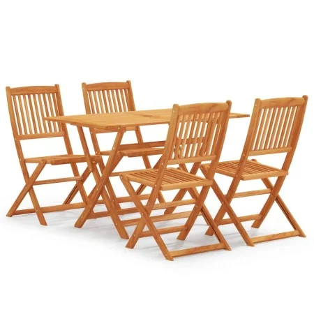 Folding garden dining set 5 pieces eucalyptus wood by vidaXL, Garden sets - Ref: Foro24-3087153, Price: 282,01 €, Discount: %