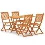 Folding garden dining set 5 pieces eucalyptus wood by vidaXL, Garden sets - Ref: Foro24-3087153, Price: 282,01 €, Discount: %