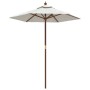 Garden umbrella with sand-colored wooden pole 196x231 cm by vidaXL, Umbrellas - Ref: Foro24-363159, Price: 65,04 €, Discount: %