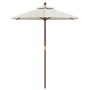 Garden umbrella with sand-colored wooden pole 196x231 cm by vidaXL, Umbrellas - Ref: Foro24-363159, Price: 65,04 €, Discount: %