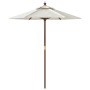 Garden umbrella with sand-colored wooden pole 196x231 cm by vidaXL, Umbrellas - Ref: Foro24-363159, Price: 65,04 €, Discount: %