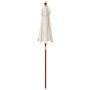 Garden umbrella with sand-colored wooden pole 196x231 cm by vidaXL, Umbrellas - Ref: Foro24-363159, Price: 65,04 €, Discount: %