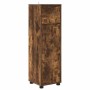 Gabinete de Baño con cajón Roble ahumado 30,5 x 30 x 101 cm