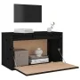 Armario de pared madera maciza de pino negro 60x30x35 cm de vidaXL, Estantes y estanterías - Ref: Foro24-813453, Precio: 53,9...