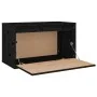 Armario de pared madera maciza de pino negro 60x30x35 cm de vidaXL, Estantes y estanterías - Ref: Foro24-813453, Precio: 53,9...