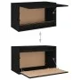 Armario de pared madera maciza de pino negro 60x30x35 cm de vidaXL, Estantes y estanterías - Ref: Foro24-813453, Precio: 53,9...