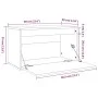 Armario de pared madera maciza de pino negro 60x30x35 cm de vidaXL, Estantes y estanterías - Ref: Foro24-813453, Precio: 53,9...