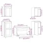 TV-Möbel 5-teilig aus massivem schwarzem Kiefernholz von vidaXL, TV-Möbel - Ref: Foro24-3100273, Preis: 191,24 €, Rabatt: %