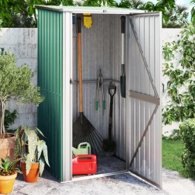 Cobertizo de jardín acero galvanizado verde 118,5x97x209,5 cm