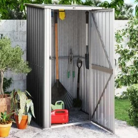 Cobertizo jardín acero galvanizado antracita 118,5x97x209,5 cm de vidaXL, Cobertizos - Ref: Foro24-150901, Precio: 165,41 €, ...