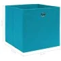 Storage boxes 10 pcs light blue fabric 32x32x32 cm by vidaXL, Storage baskets - Ref: Foro24-288375, Price: 49,05 €, Discount: %