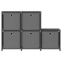 Regal mit 5 Würfeln mit grauen Stoffboxen 103x30x72,5 cm von vidaXL, Bücherregale und Regale - Ref: Foro24-322605, Preis: 37,...