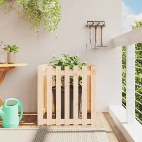 Planter with fence design solid pine wood 70x70x70 cm by vidaXL, Pots and planters - Ref: Foro24-832462, Price: 38,27 €, Disc...