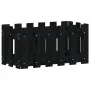 Fence design planter solid black pine wood 60x30x30 cm by vidaXL, Pots and planters - Ref: Foro24-832469, Price: 24,91 €, Dis...