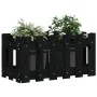 Fence design planter solid black pine wood 60x30x30 cm by vidaXL, Pots and planters - Ref: Foro24-832469, Price: 24,91 €, Dis...